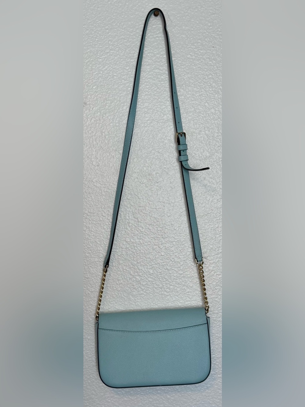 Kaye Spade almost new aquamarine/dewy blue color leather crossbody - Picture 7 of 7